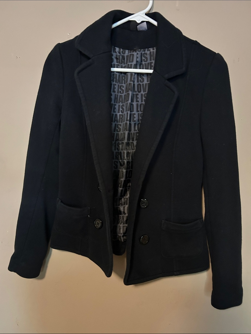 Divided Black Women's Tailored Blazer Jacket with Patch Pockets